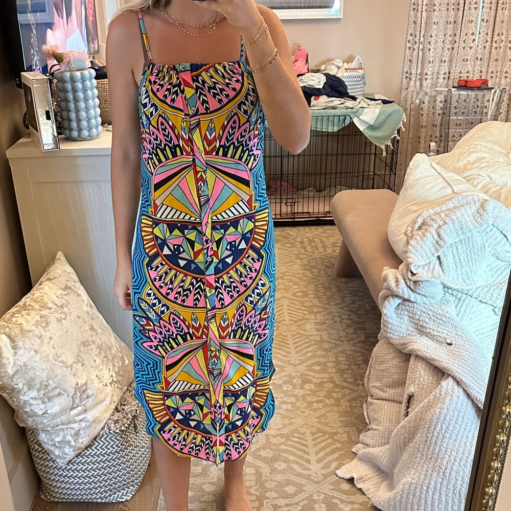 Geometric Print midi Dress